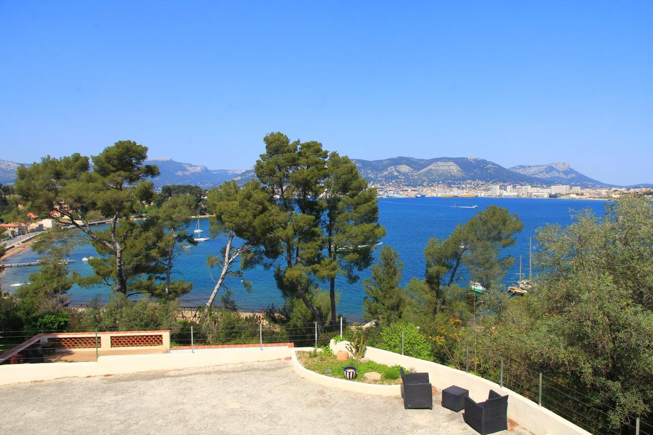 Villa-Chateau Les Terrasses - Tamaris, Plage Des Sablettes, Mer Au Bas De La Propriete La Seyne-sur-Mer Exterior photo